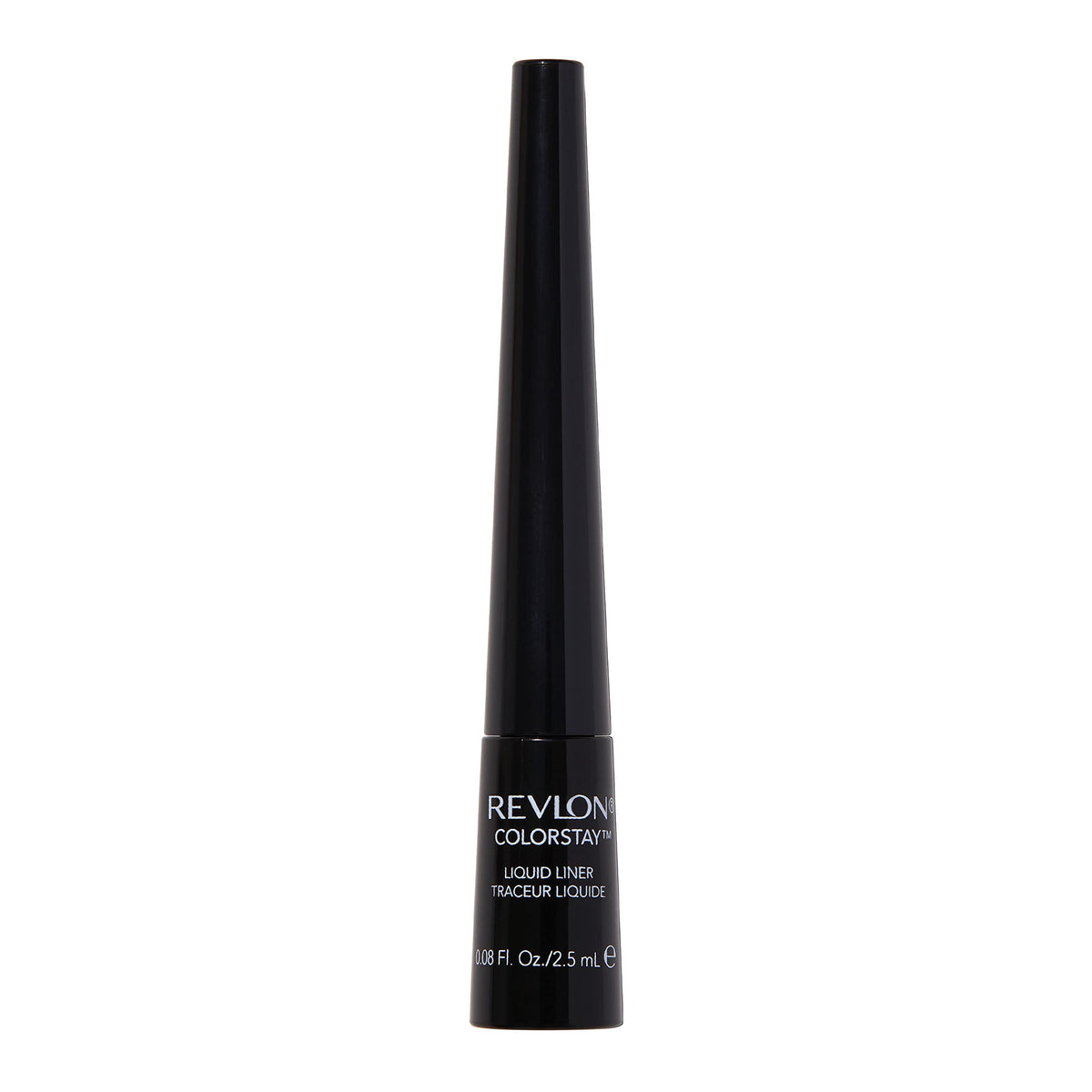 Revlon ColorStay liquid eyeliner with ultra-fine tip for precise lines in Blackest Black.