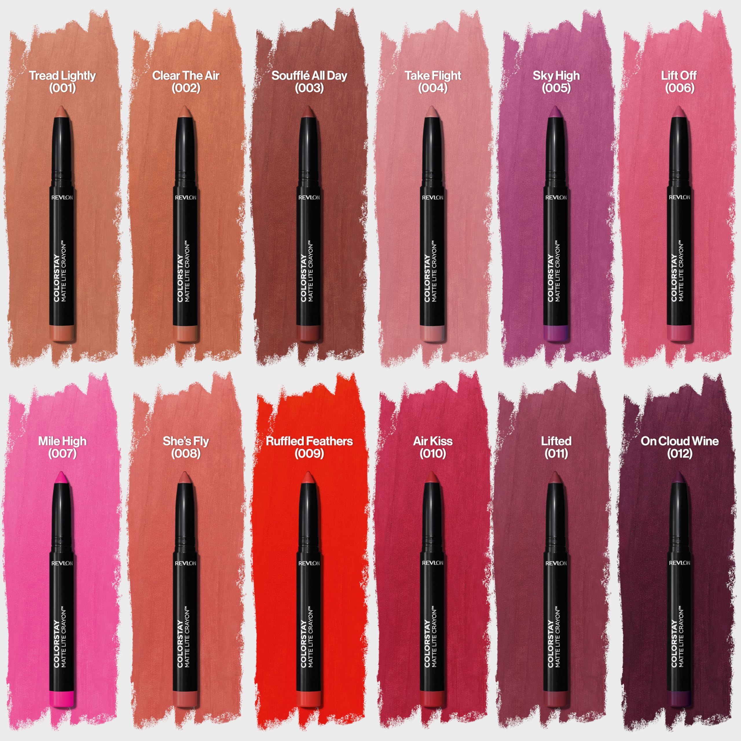 Color intenso y duradero de REVLON ColorStay Matte Lite Crayon sin cuartearse.