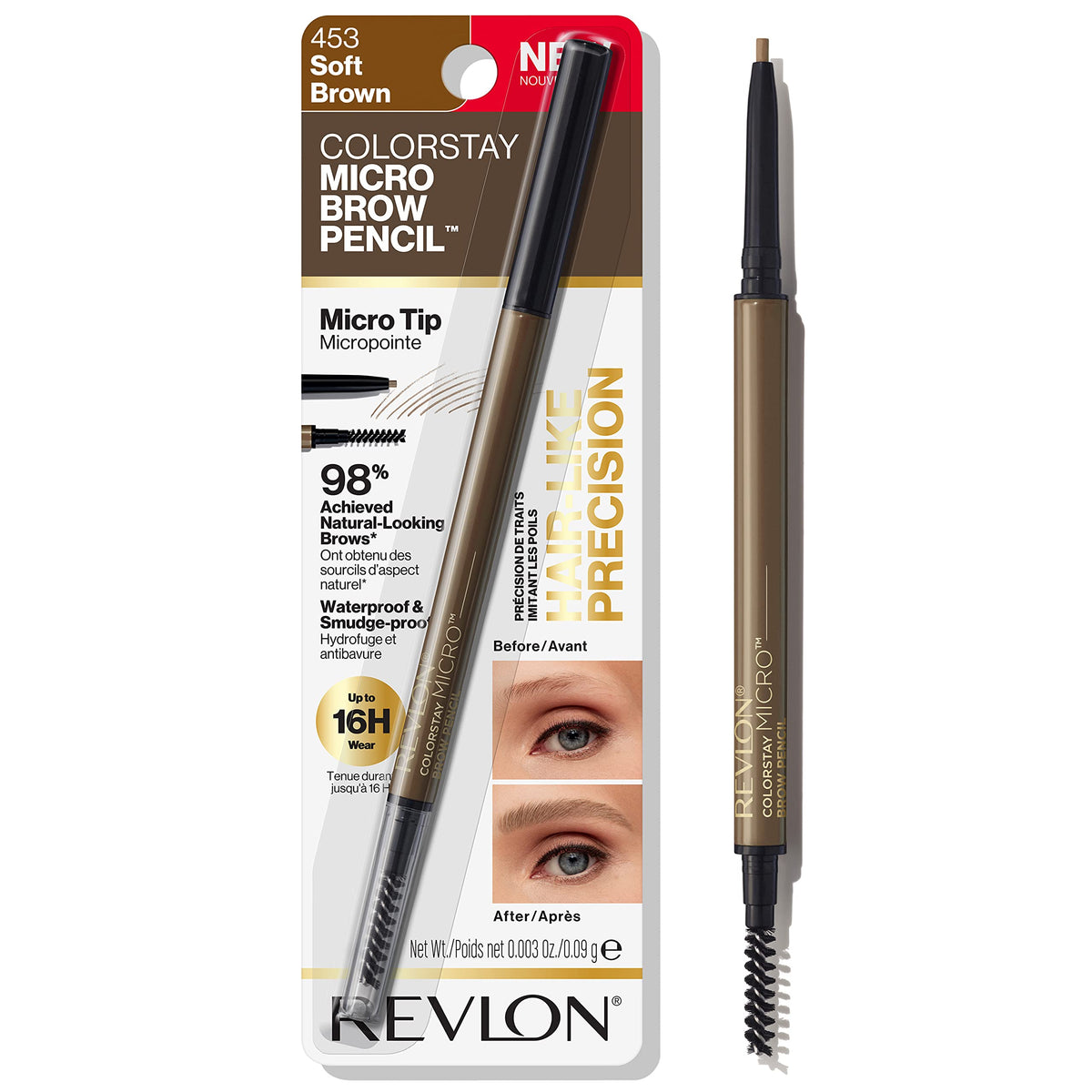 Revlon ColorStay Micro cejas lápiz para trazos finos y naturales.