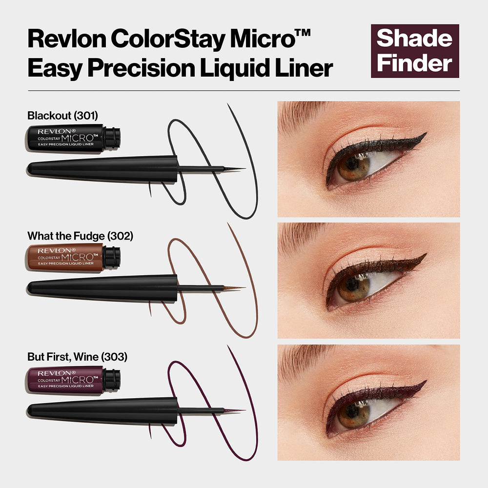 Easy removal demonstration with soap and water for Revlon liner.
