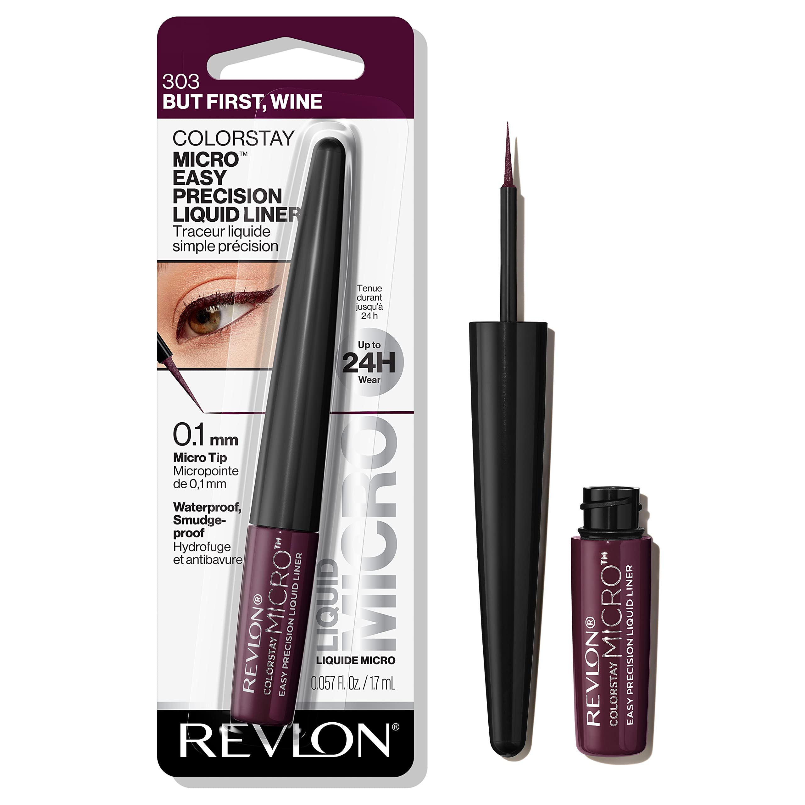 Revlon ColorStay Micro Easy Precision Liquid Liner with a fine felt-tip for precise lines.