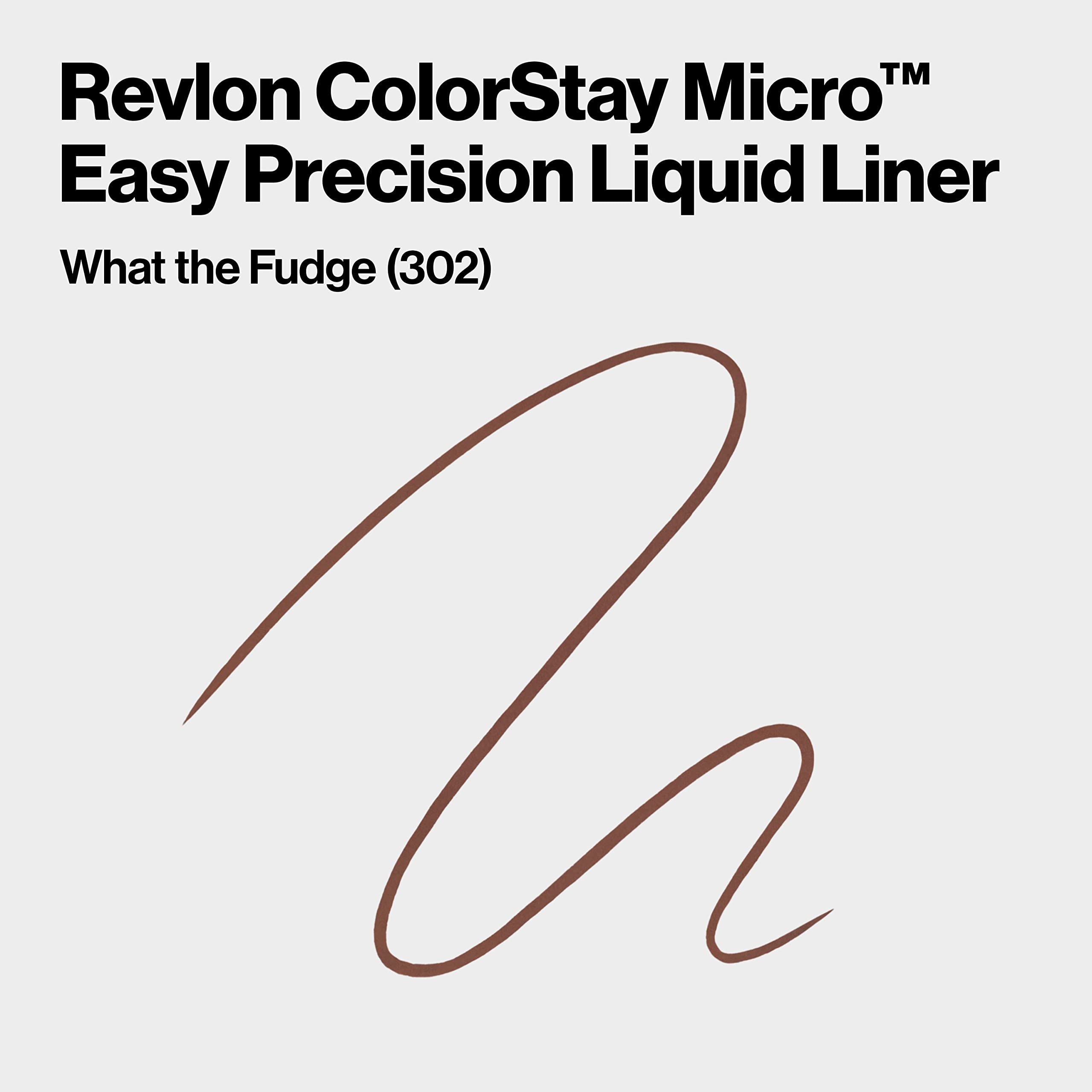 REVLON ColorStay Micro Easy Precision Liquid Eyeliner applied with felt-tip for smooth strokes.