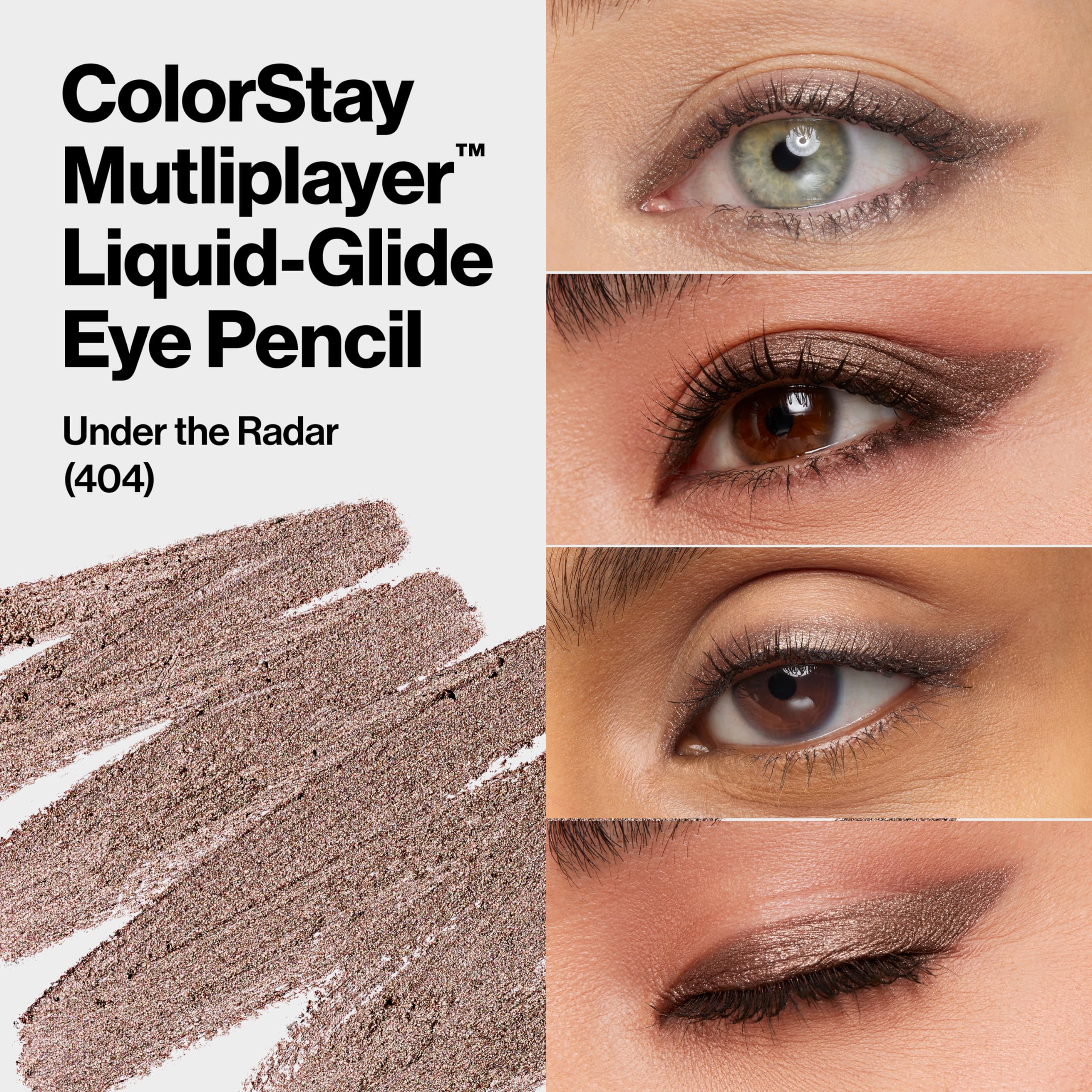 Tono taupe suave de REVLON ColorStay Multiplayer con acabado perlado.
