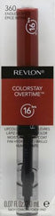 Revlon ColorStay Overtime Lipcolor con capa superior de brillo para acabado completo.
