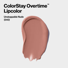 REVLON Color Stay Overtime lipcolor unstoppable nude swatch in natural light