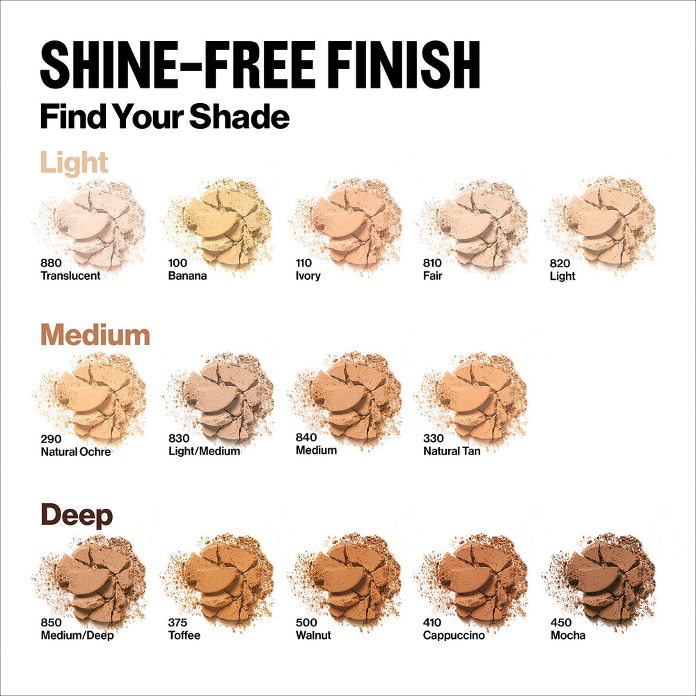 Revlon ColorStay powder provides 16-hour wear with buildable medium to full coverage.