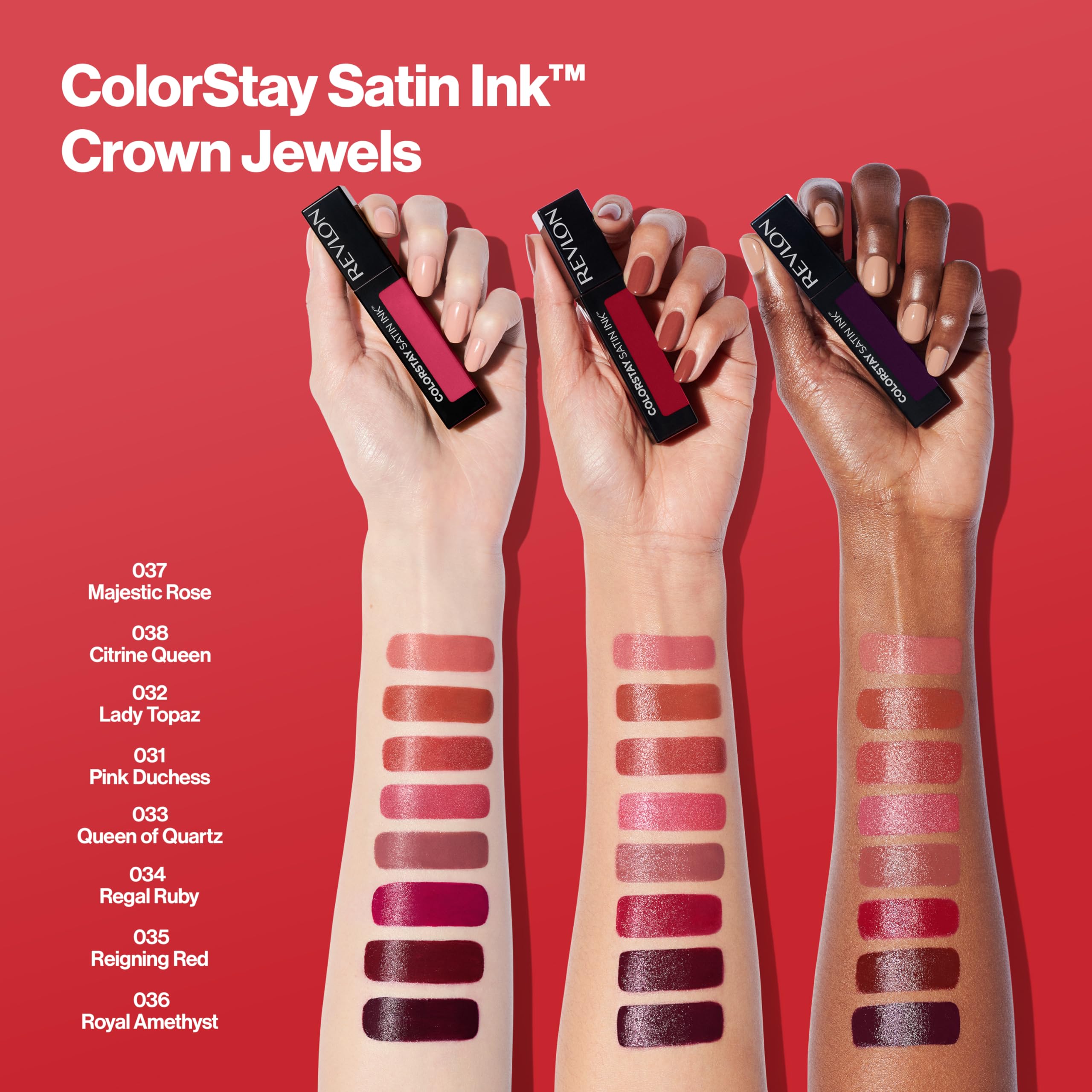 REVLON ColorStay Satin Ink Crown Jewels: fórmula resistente a transferencia