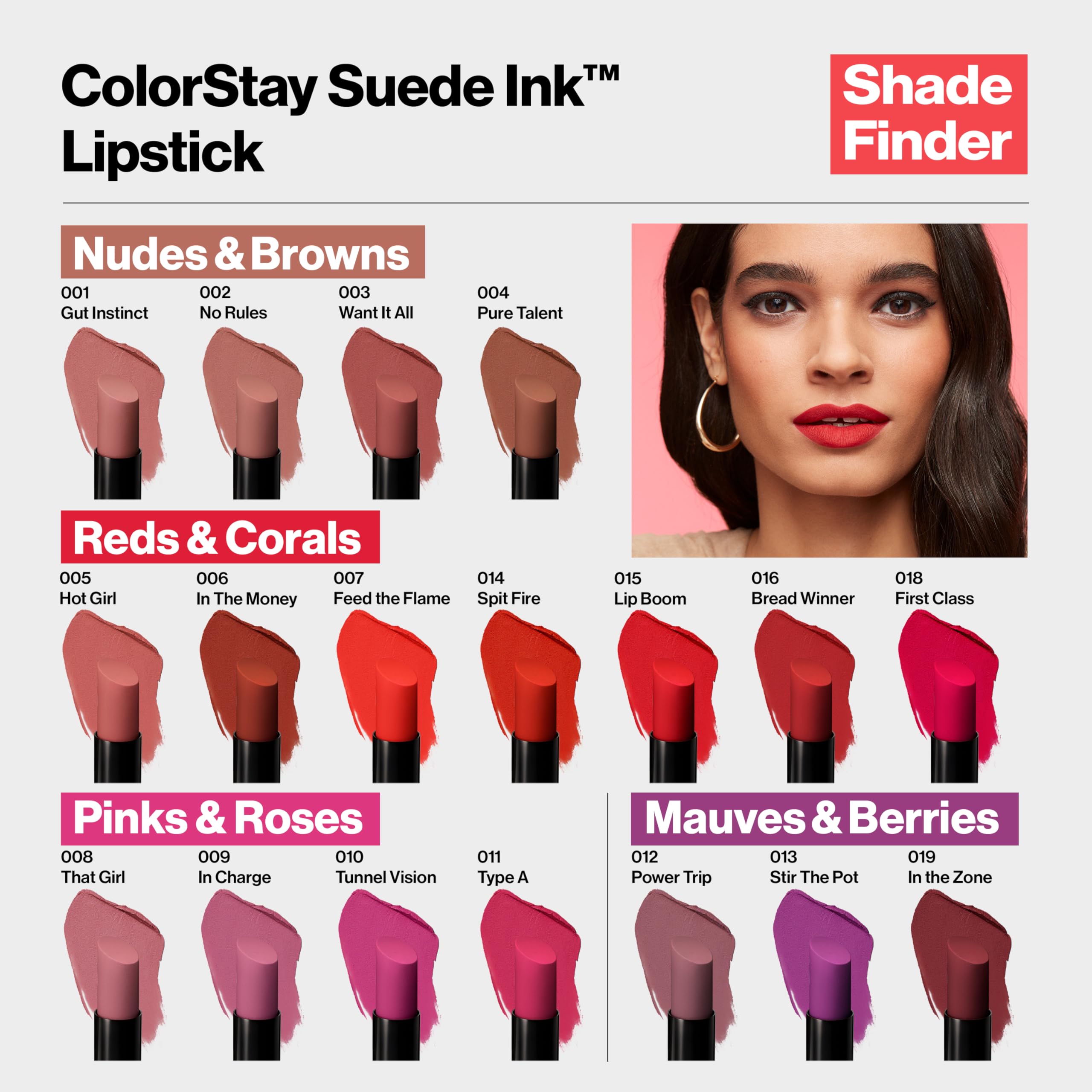REVLON ColorStay Suede Ink acabado mate cómodo y suave.