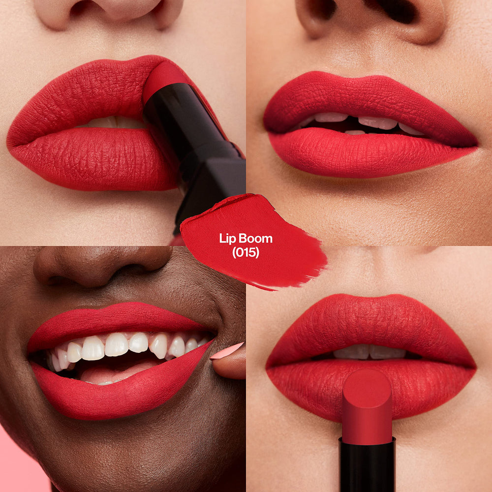 REVLON ColorStay Suede Ink, fórmula sin transferencia para color duradero.
