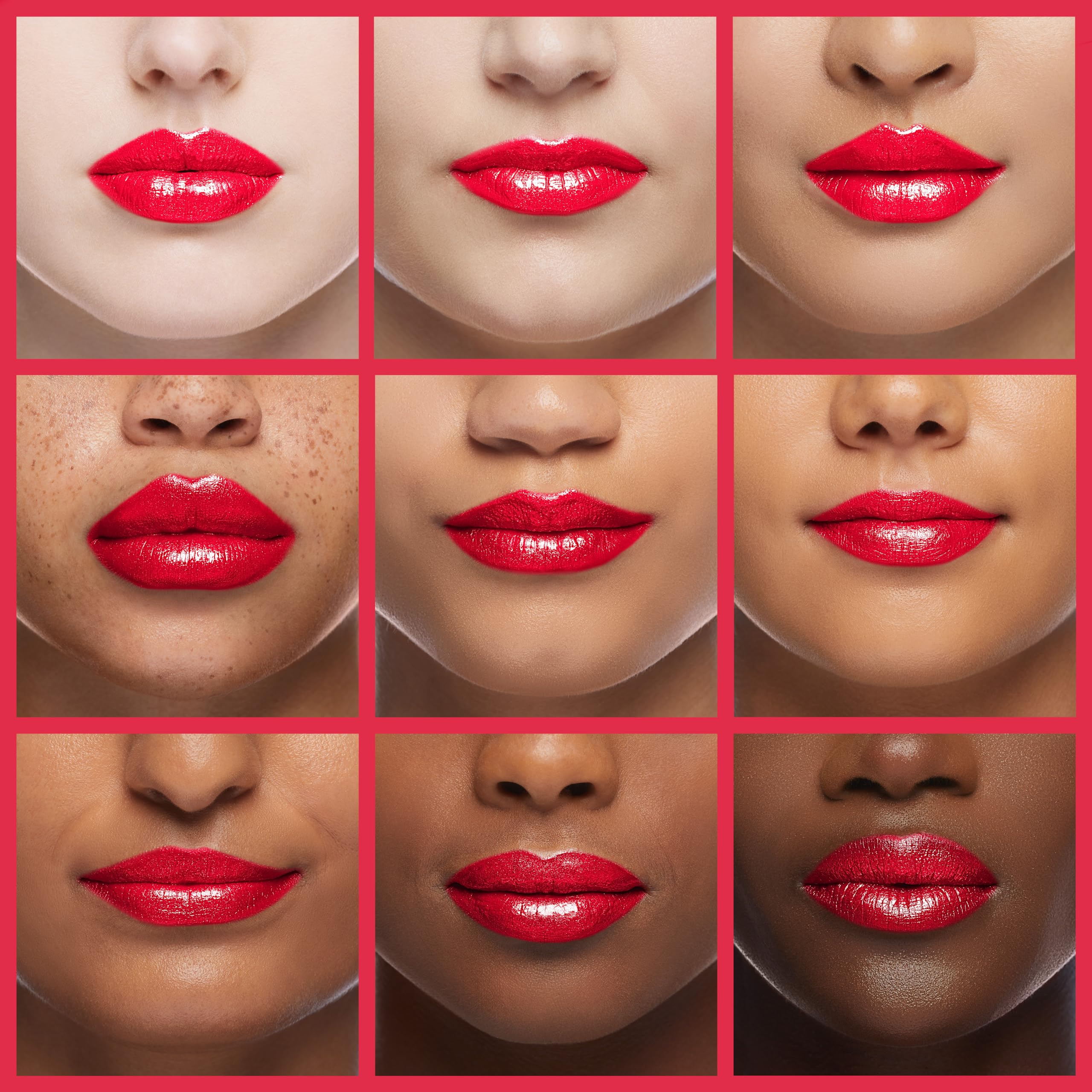 Labios en tono coral con ColorStay; aspecto vibrante.