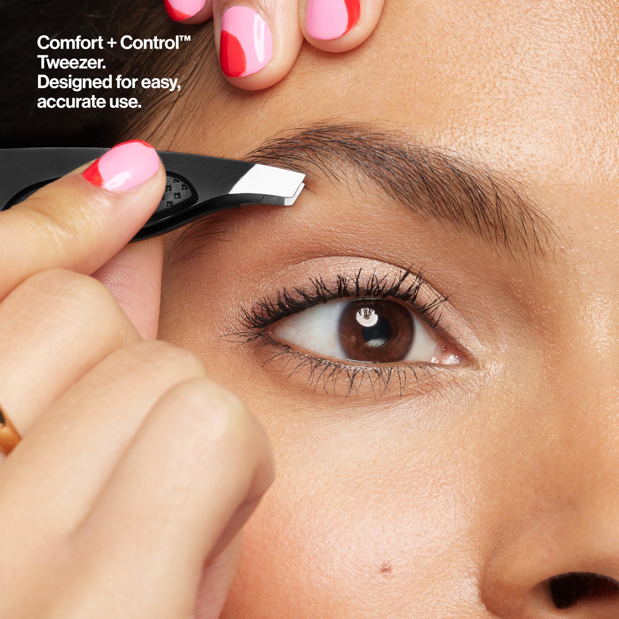 Revlon brow tweezing tool enabling precise arch upkeep