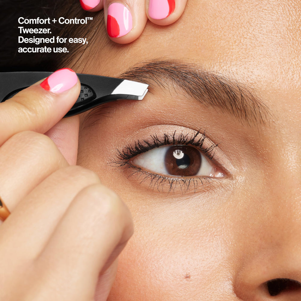 Revlon brow tweezing tool enabling precise arch upkeep
