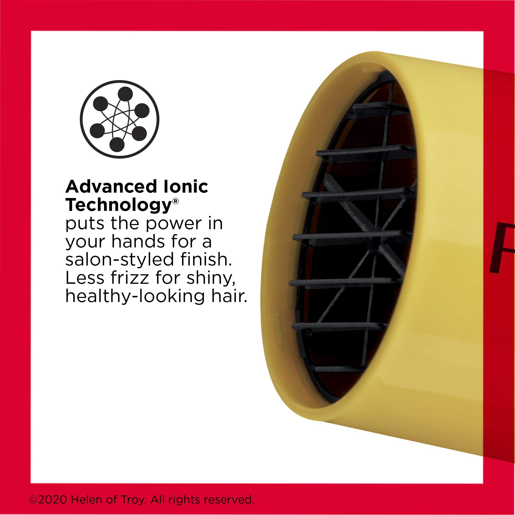 Revlon compact hair dryer travel-size shown in a bag for on-the-go styling.