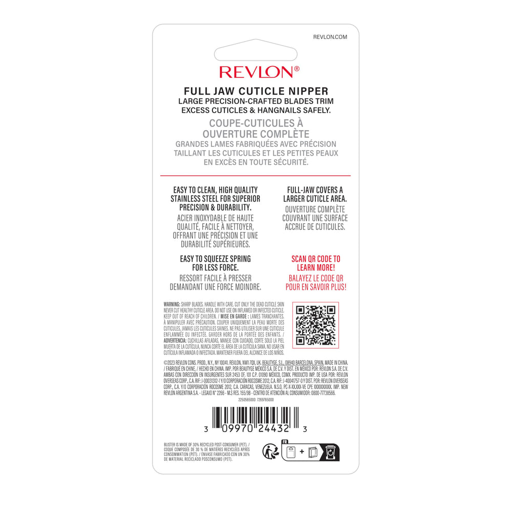 REVLON Cuticle Nipper packaged for convenient storage and gifting.