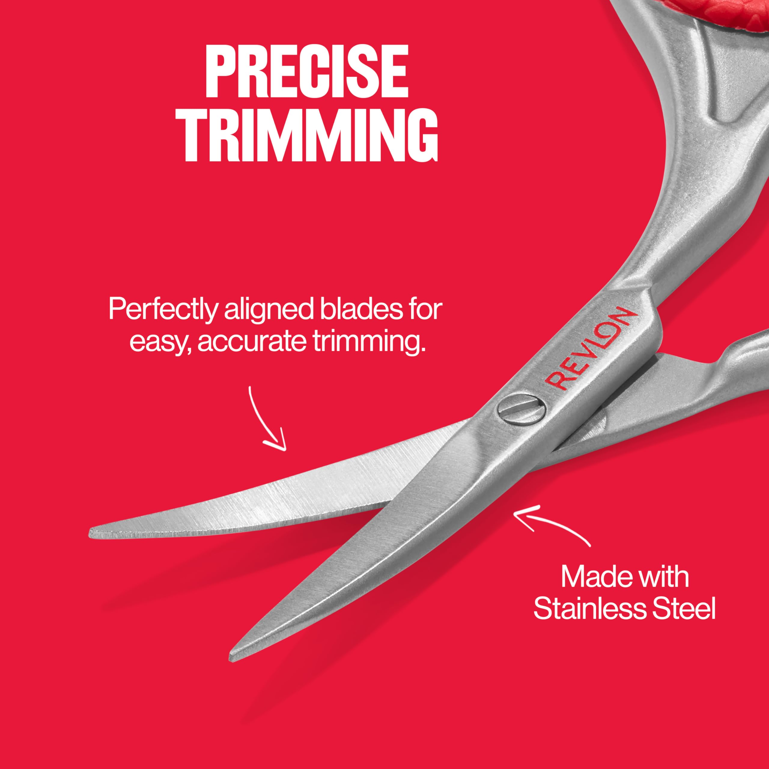 Revlon cuticle scissors shown as safe tool for cuticles and hangnails.