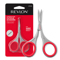 Revlon cuticle scissors ultra-fine curved blade for precise trimming.