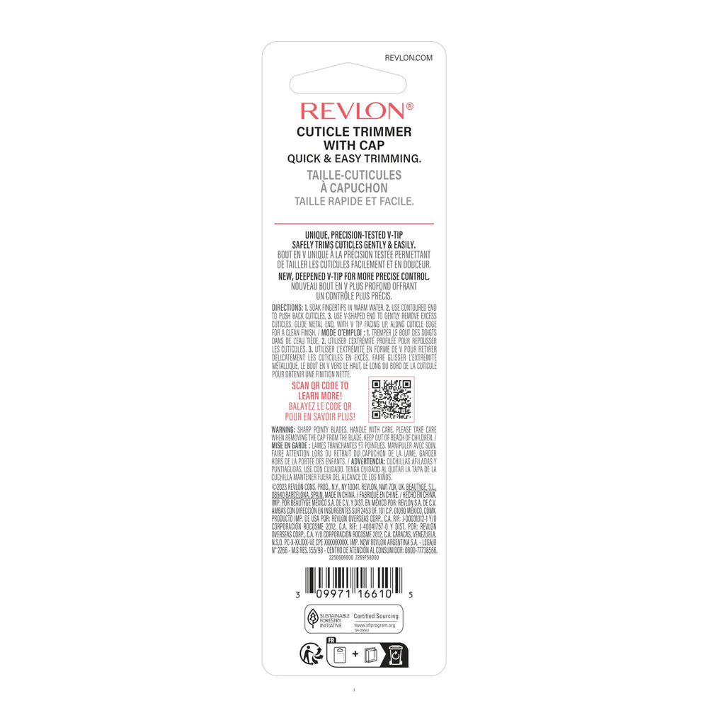 Revlon Cuticle Trimmer, 1 Count, compact tool for precise grooming.