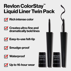 Punta ultra fina de REVLON ColorStay para delineado preciso.