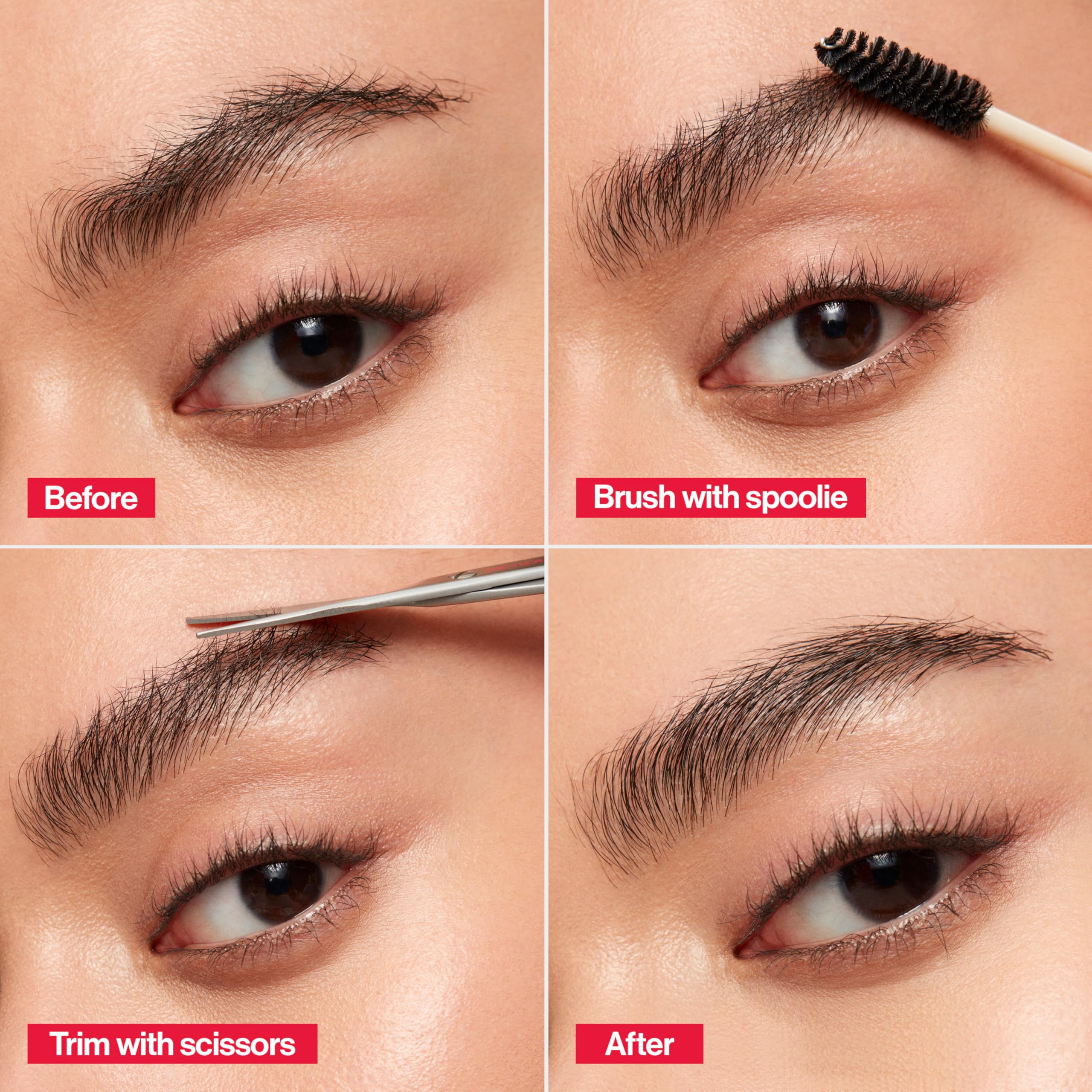 REVLON Brow Set scissors close up for clean edge trimming