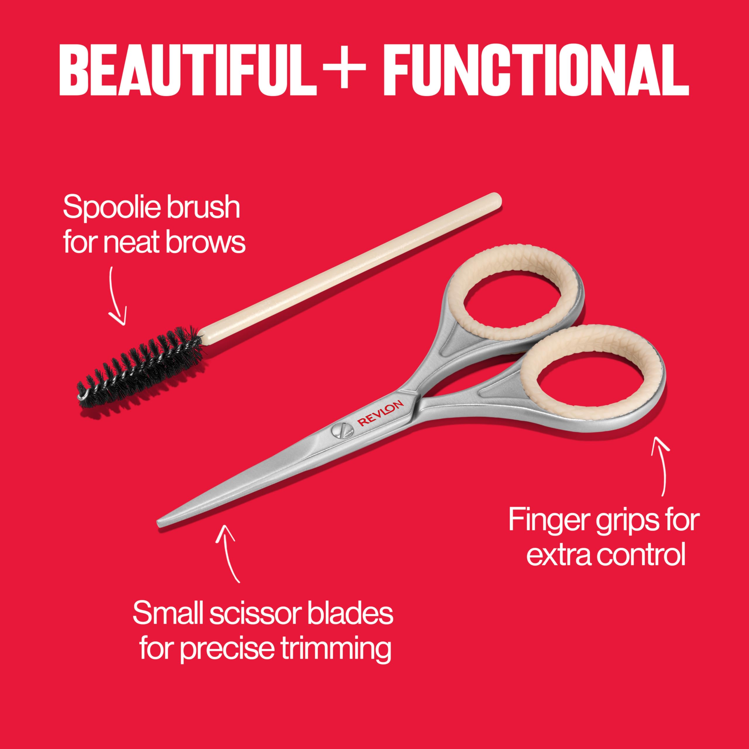 REVLON Spoolie in action from the Brow Set for brow grooming