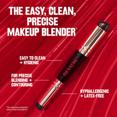 REVLON lip-color blending tip helps clean edges and even pigment.