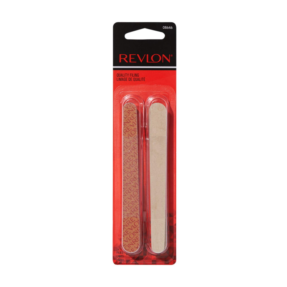REVLON emery board 24-count pack ideal for on-the-go nail care
