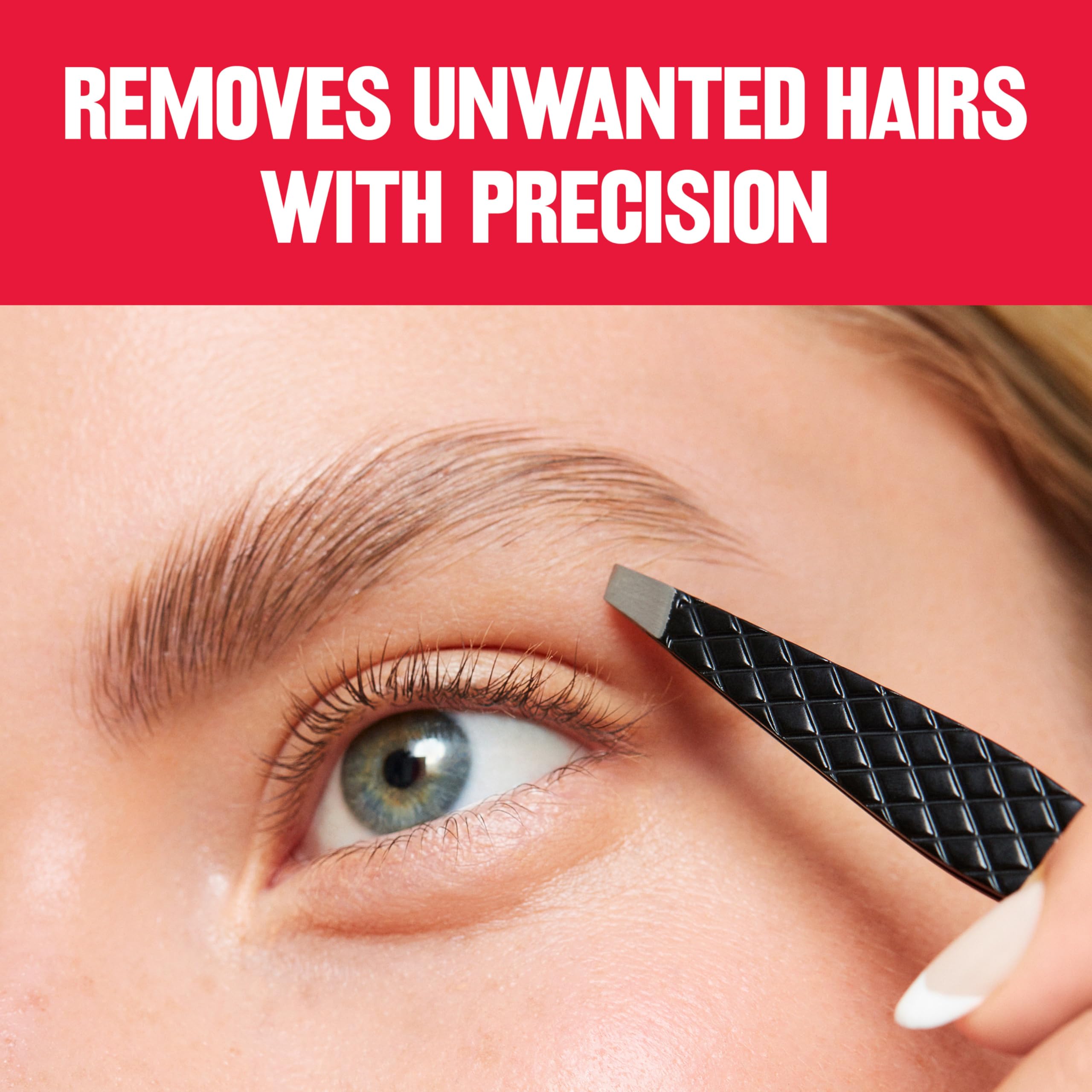 REVLON Expert Slant Tweezer compact and portable for on the go grooming.