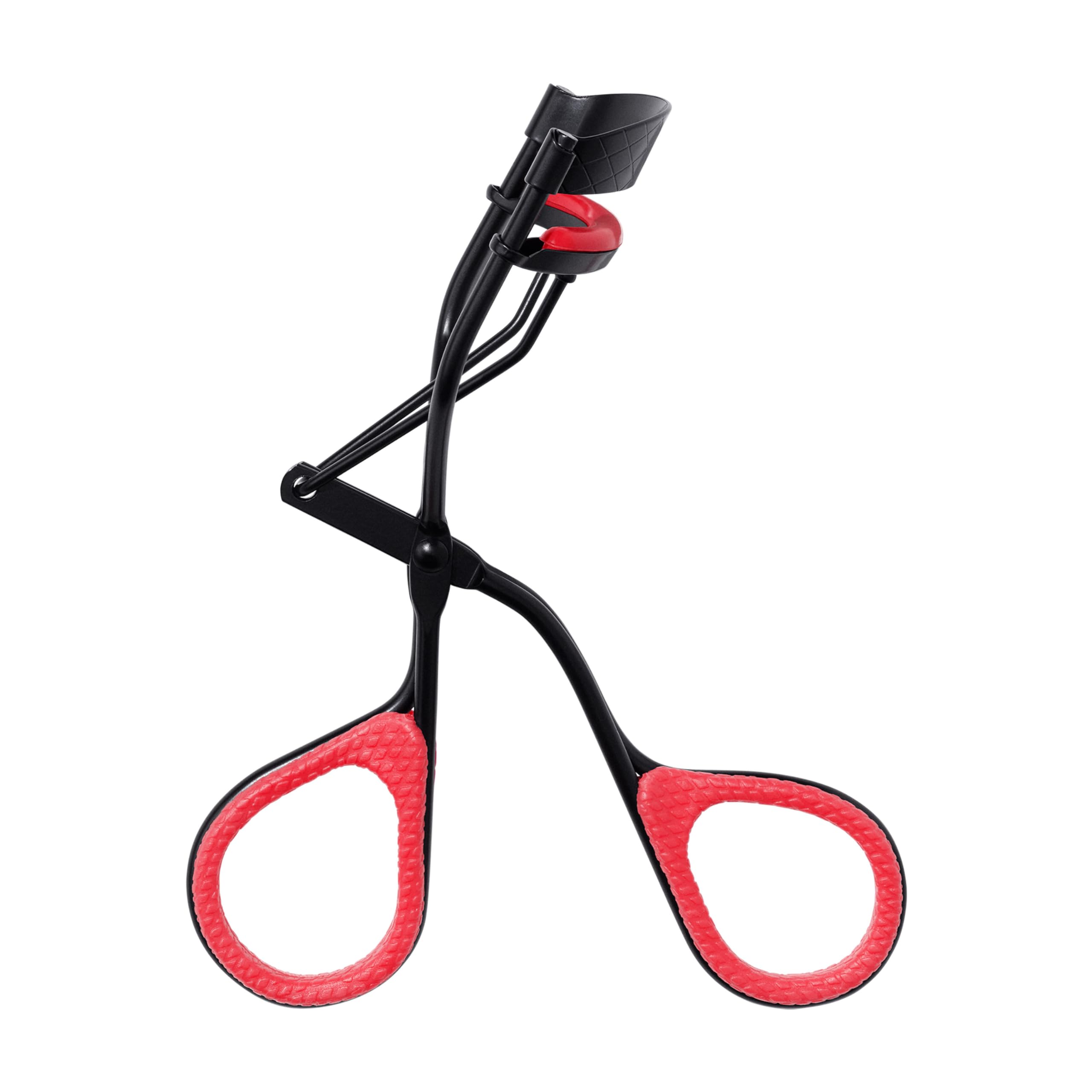 Revlon Extra Curl Lash Curler in hand demonstrates easy grip for steady curling.
