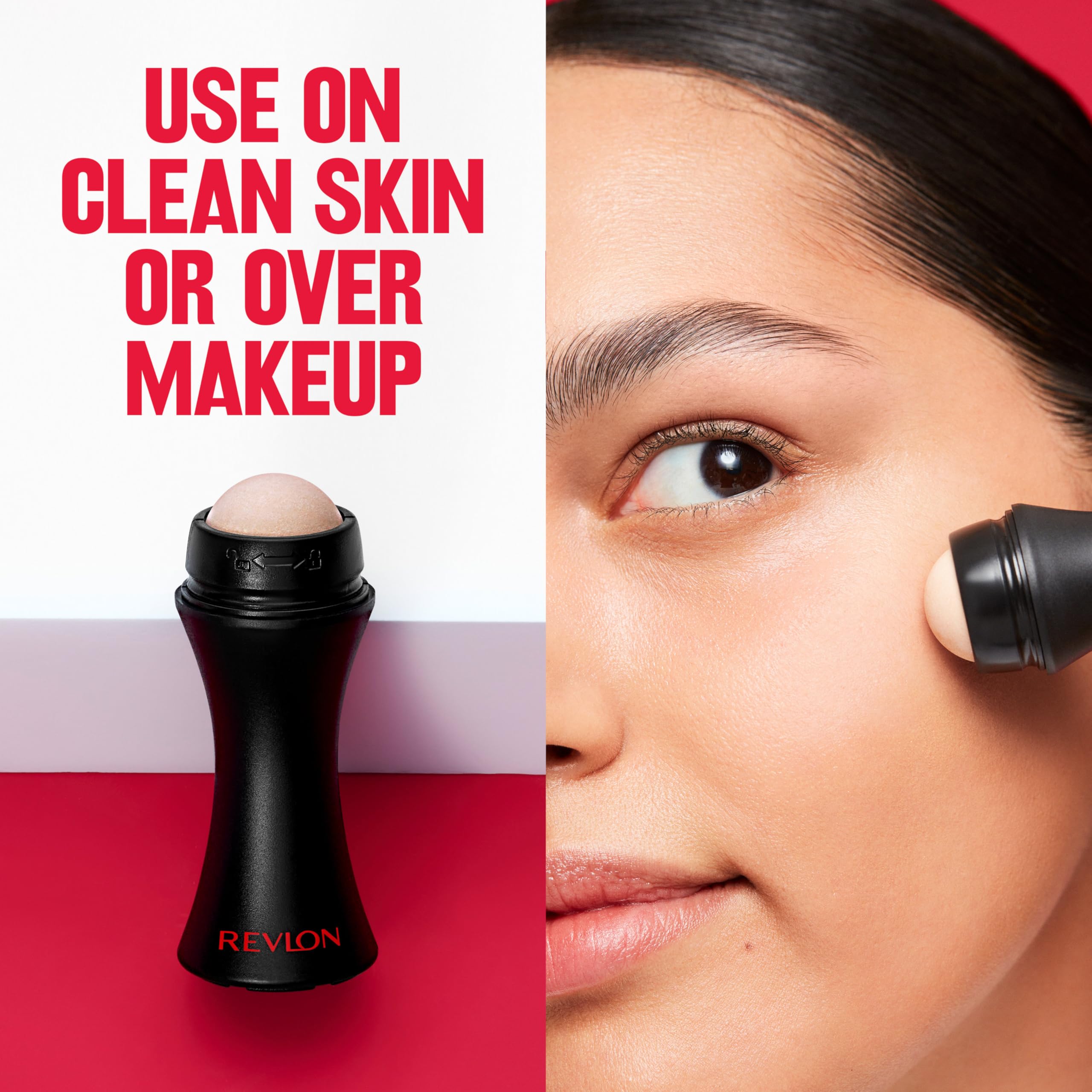 REVLON Face Roller used during quick on-the-go touch-ups