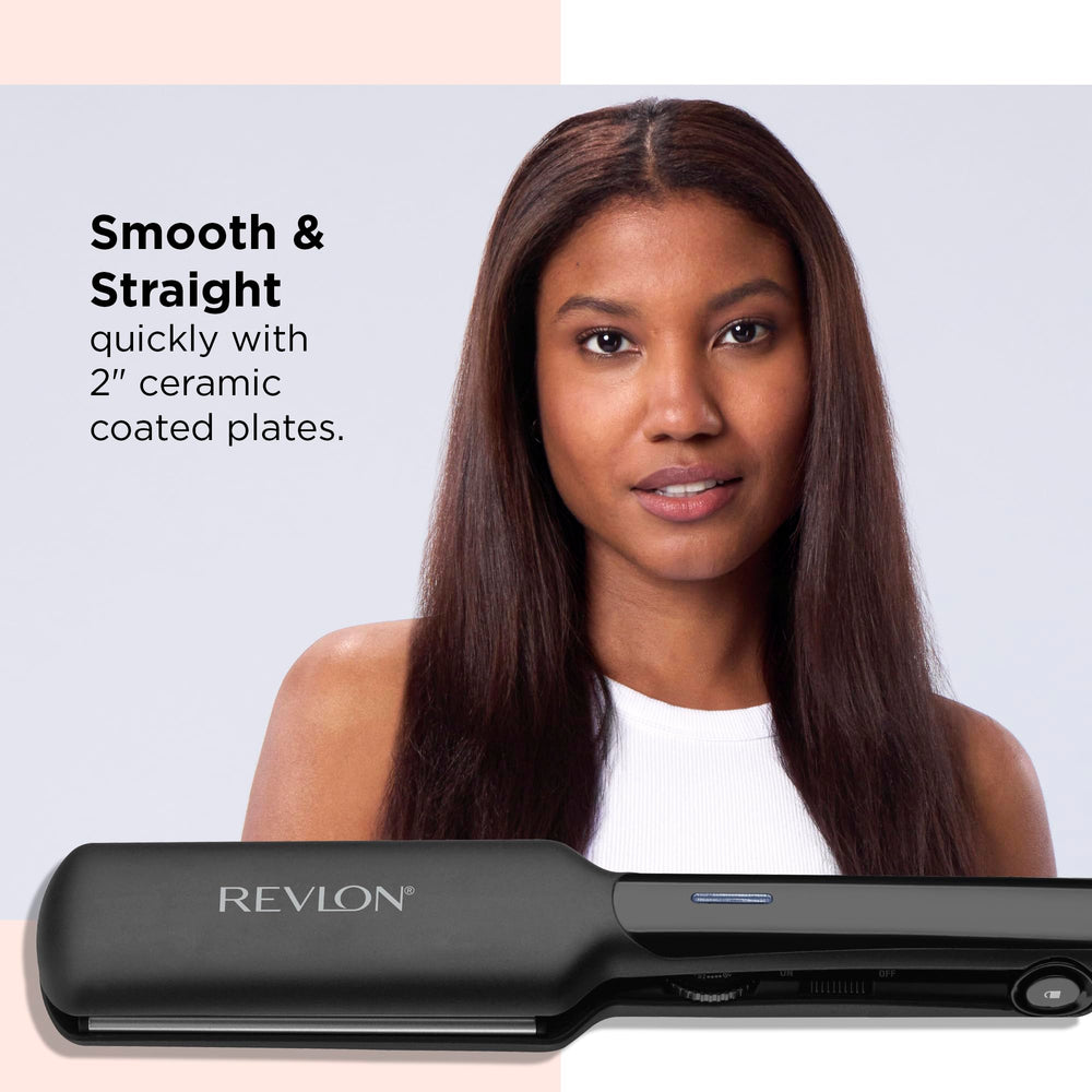REVLON fast heat-up flat iron improves morning styling efficiency