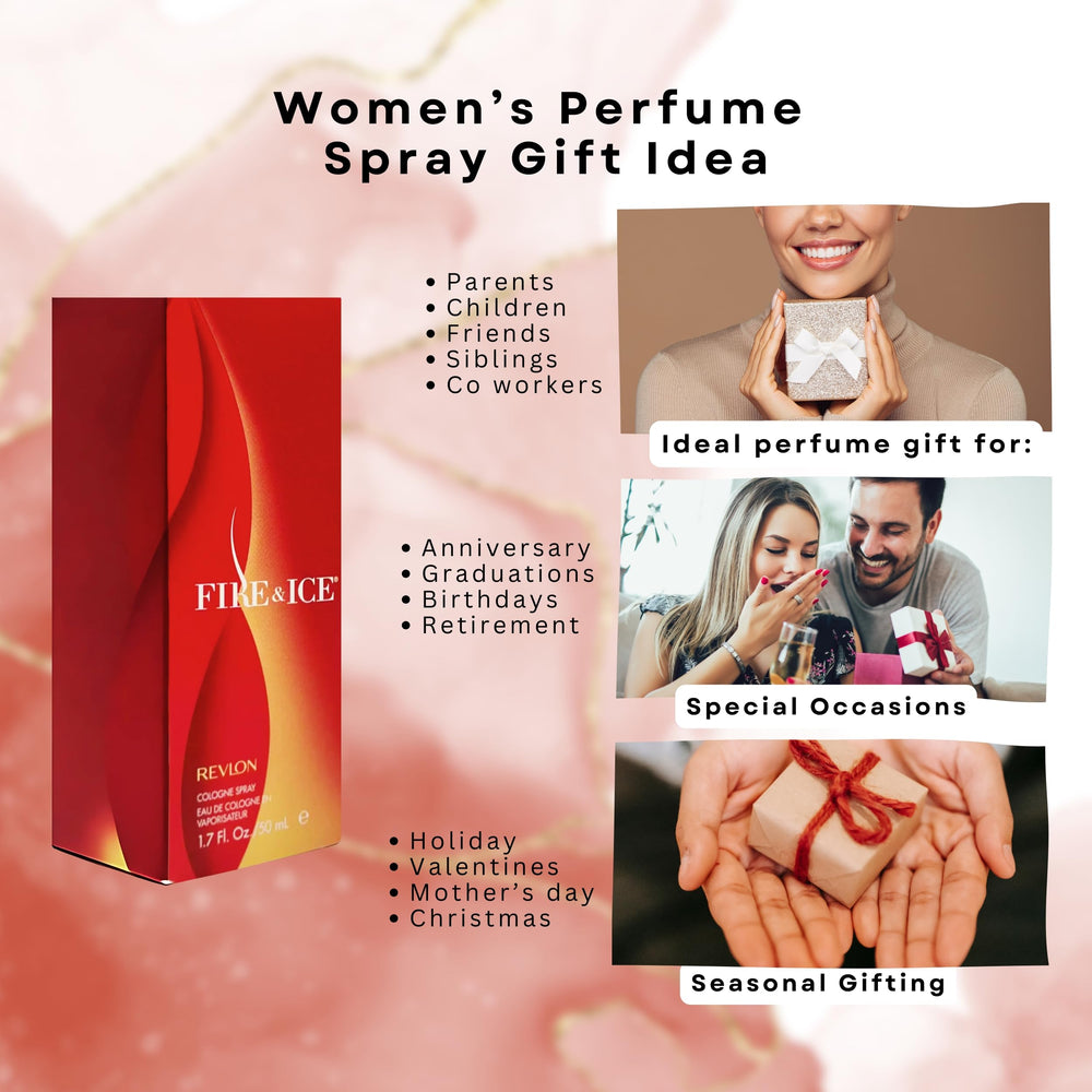 Revlon Fire & Ice bottle with spray cap for quick application.