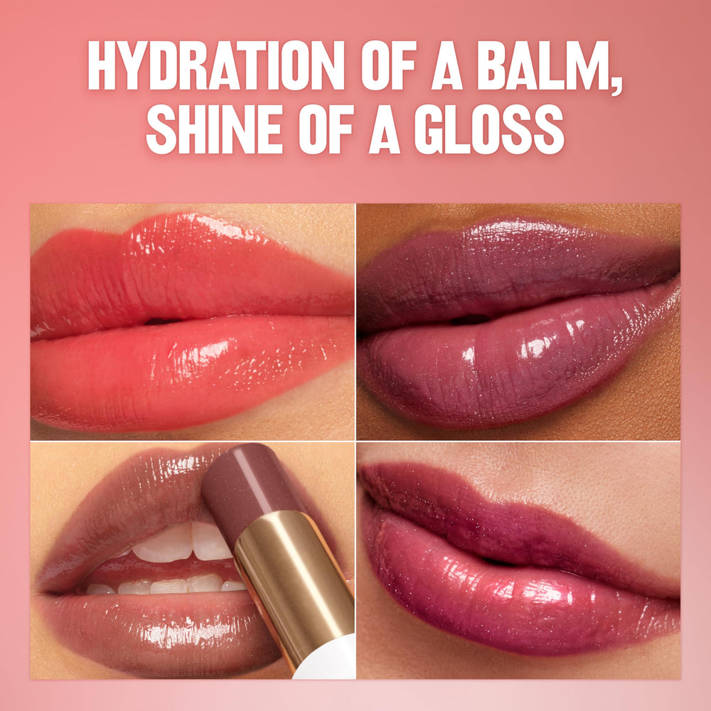 REVLON gama de tonos para labios con brillo translúcido.