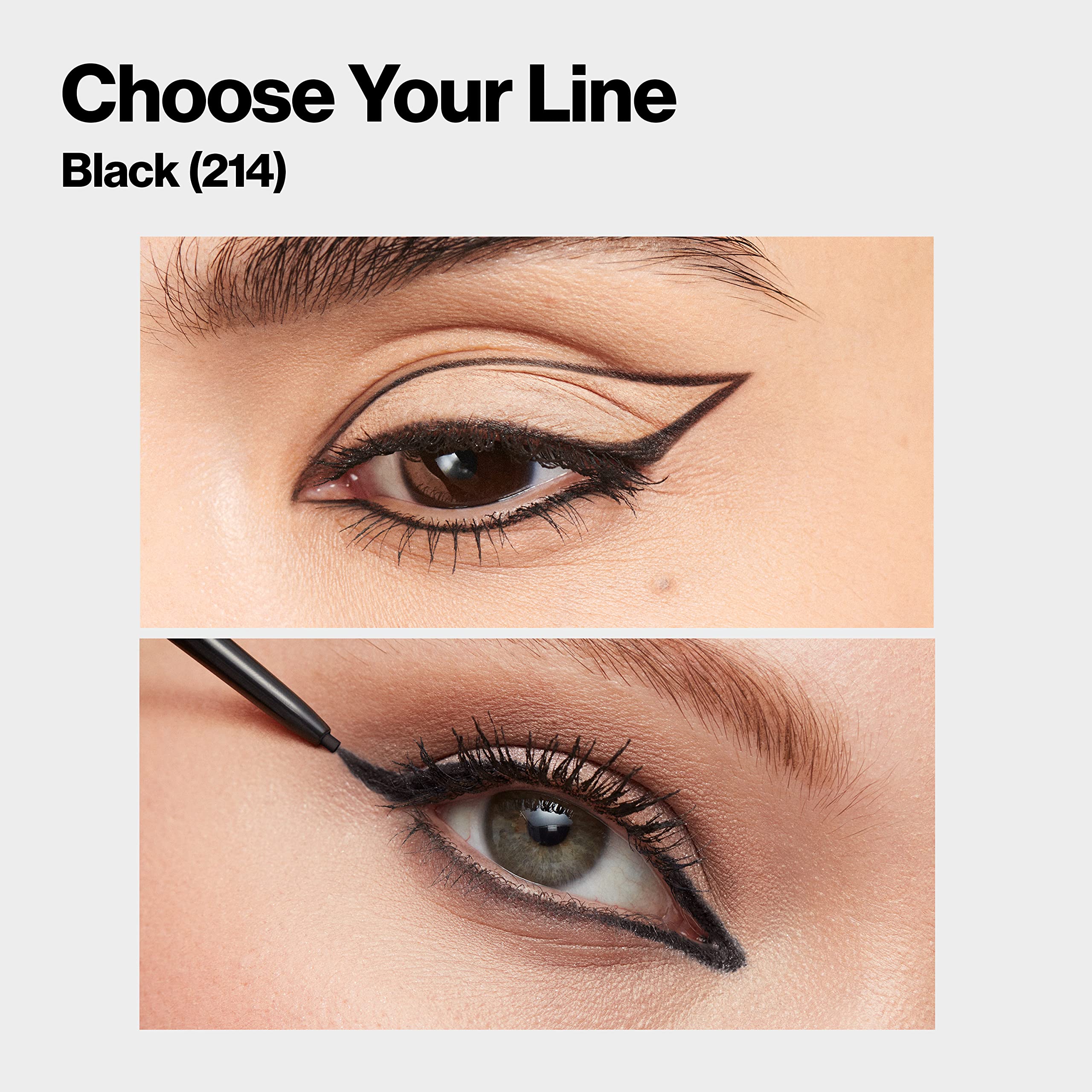 Intense pigmentation from REVLON gel eyeliner for bold eye looks.