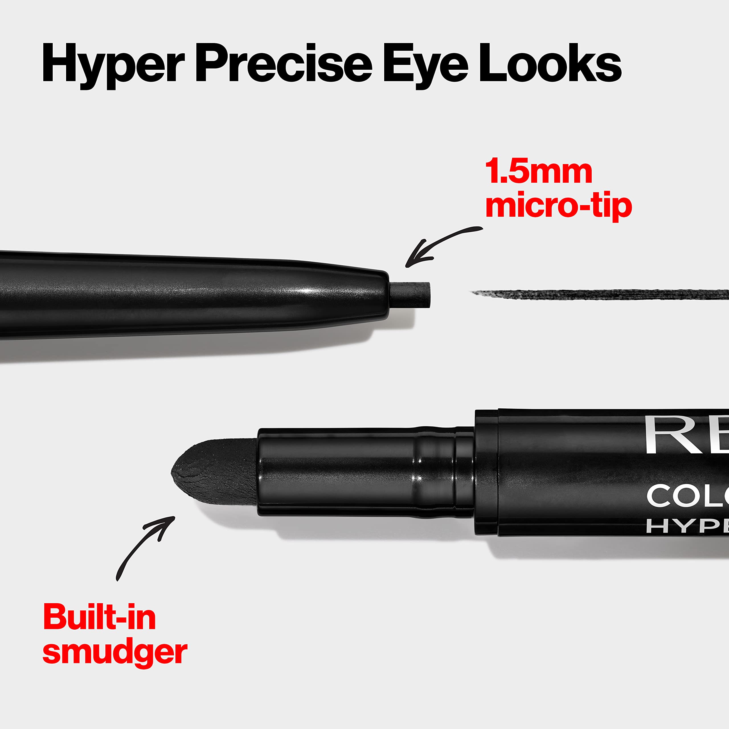 Long-wearing REVLON gel eyeliner delivers crisp definition up to 12 hours.