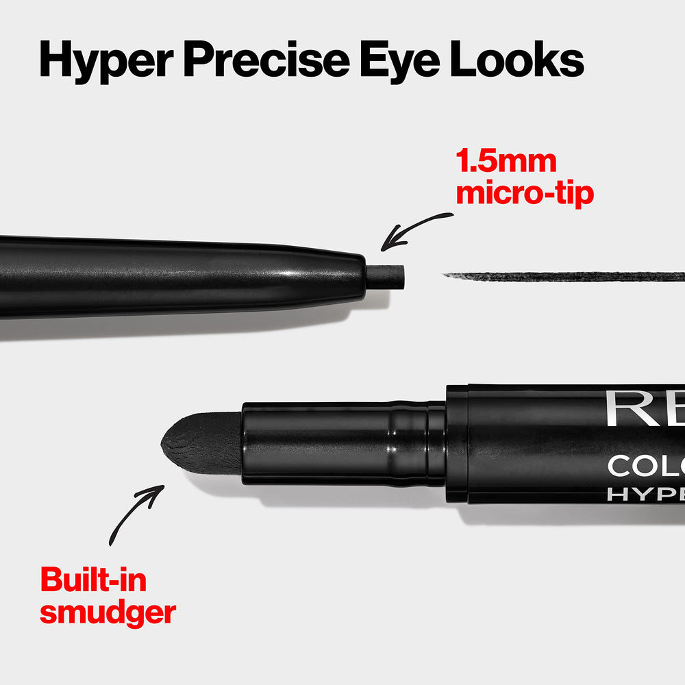 Long-wearing REVLON gel eyeliner delivers crisp definition up to 12 hours.