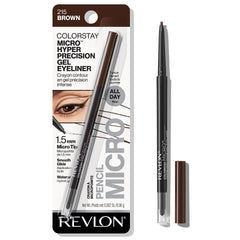 REVLON Gel Eyeliner micro-tip closeup highlights ultra-fine line precision.