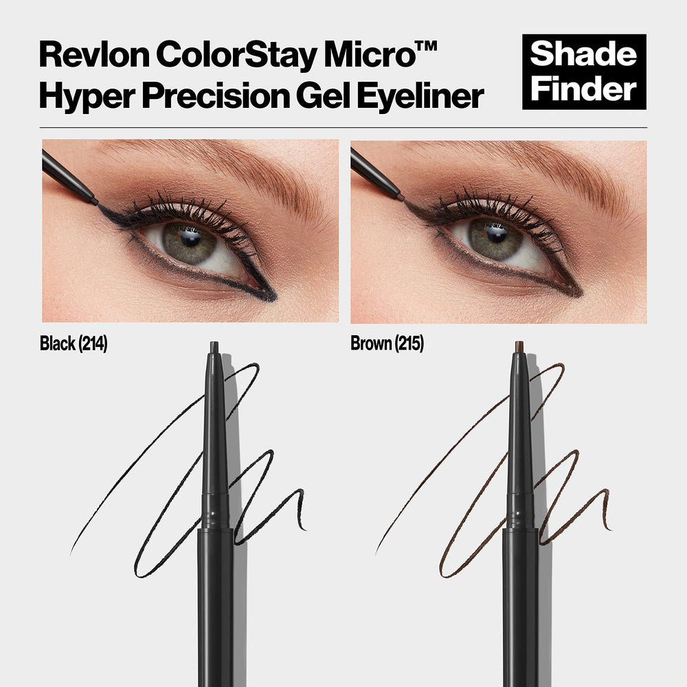 Smooth glide of REVLON gel eyeliner across the lid for precise results.