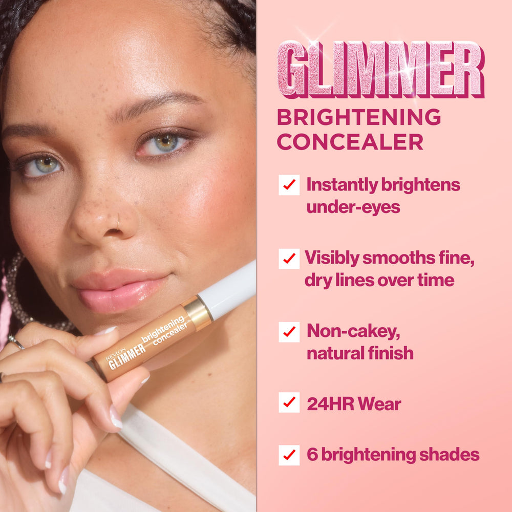 Revlon Glimmer Brightening Concealer: tono rosa 105 corrige tono y ojeras.