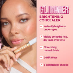 REVLON Glimmer Corrector color amarillo neutraliza ojeras azuladas.