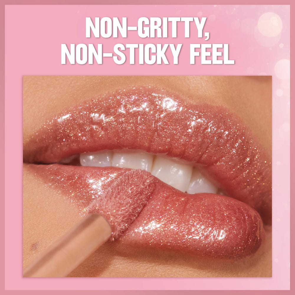 Muestrario de 10 tonos de REVLON Glimmer Gloss en estantería