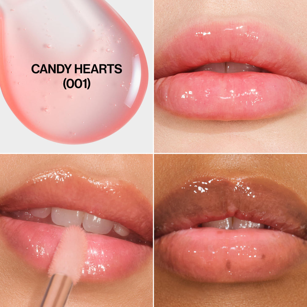 Envase de vidrio de REVLON Glimmer Lip Oil con diseño elegante.