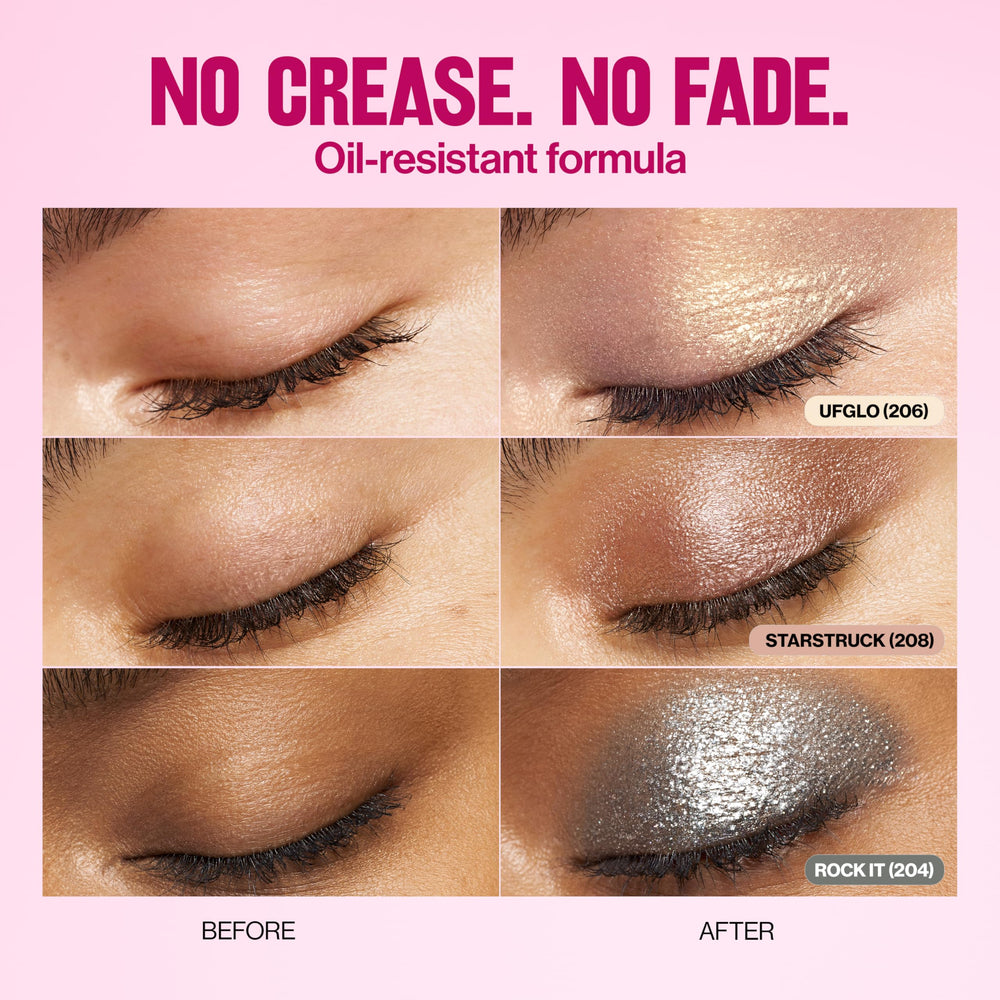 REVLON Glimmer Liquid Shadow 206 UFGlo, apto para ojos sensibles y lentes de contacto.