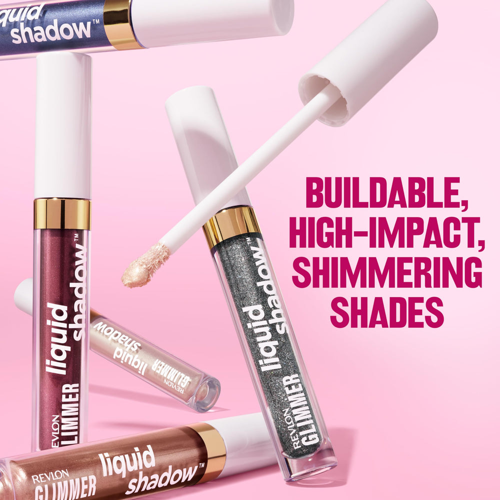 REVLON Glimmer Liquid Shadow 206 UFGlo, sin caída de destellos durante el uso.