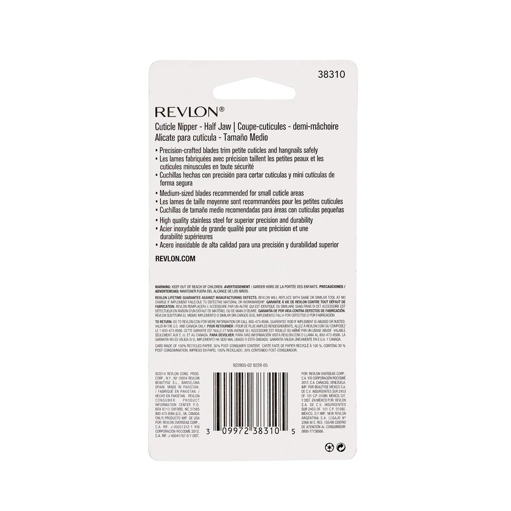 Revlon half jaw cuticle nipper ideal for small cuticles and hangnails.