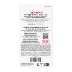 Revlon half jaw cuticle nipper made of stainless steel for durability.