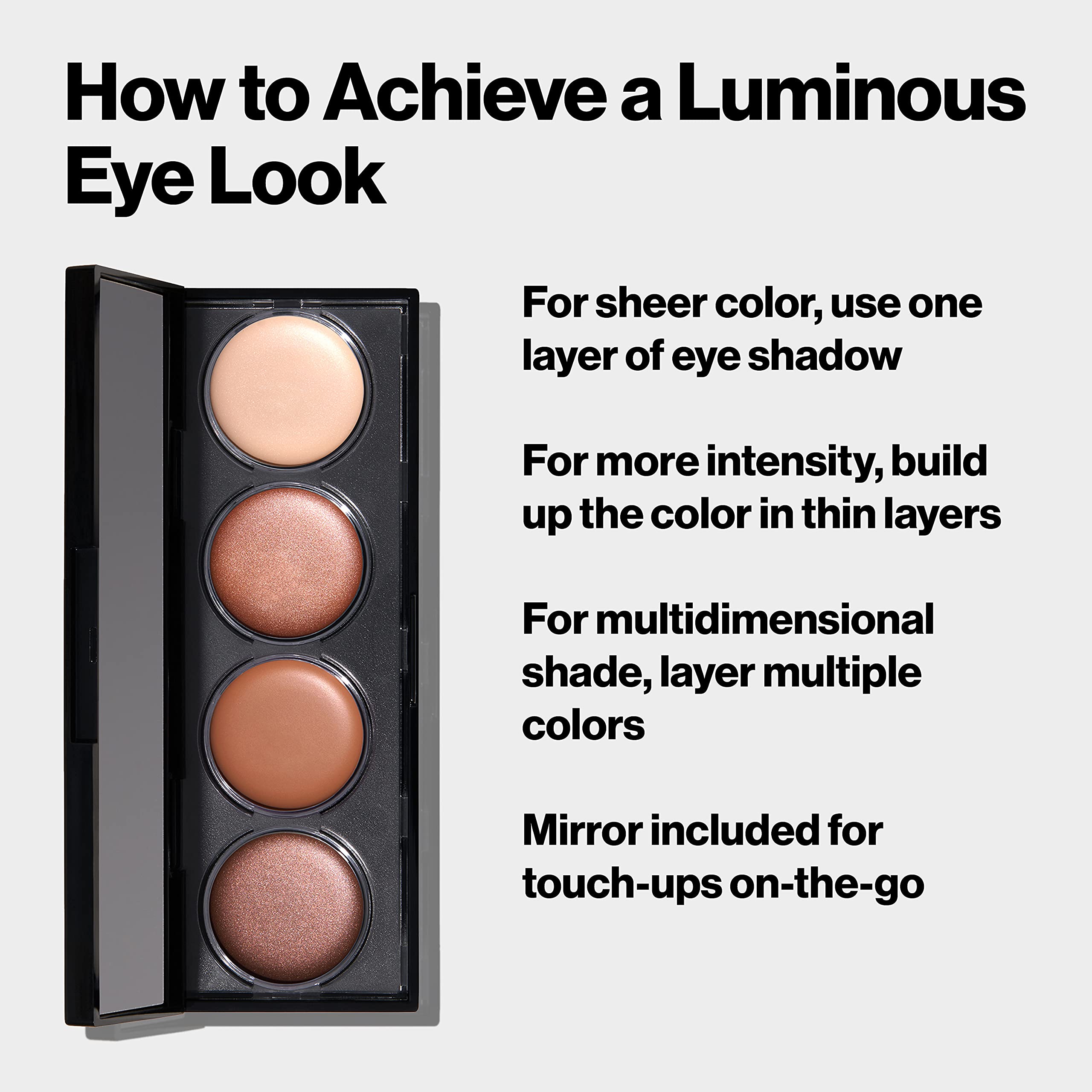 Four-shade arrangement enables day-to-night transitions for busy schedules.