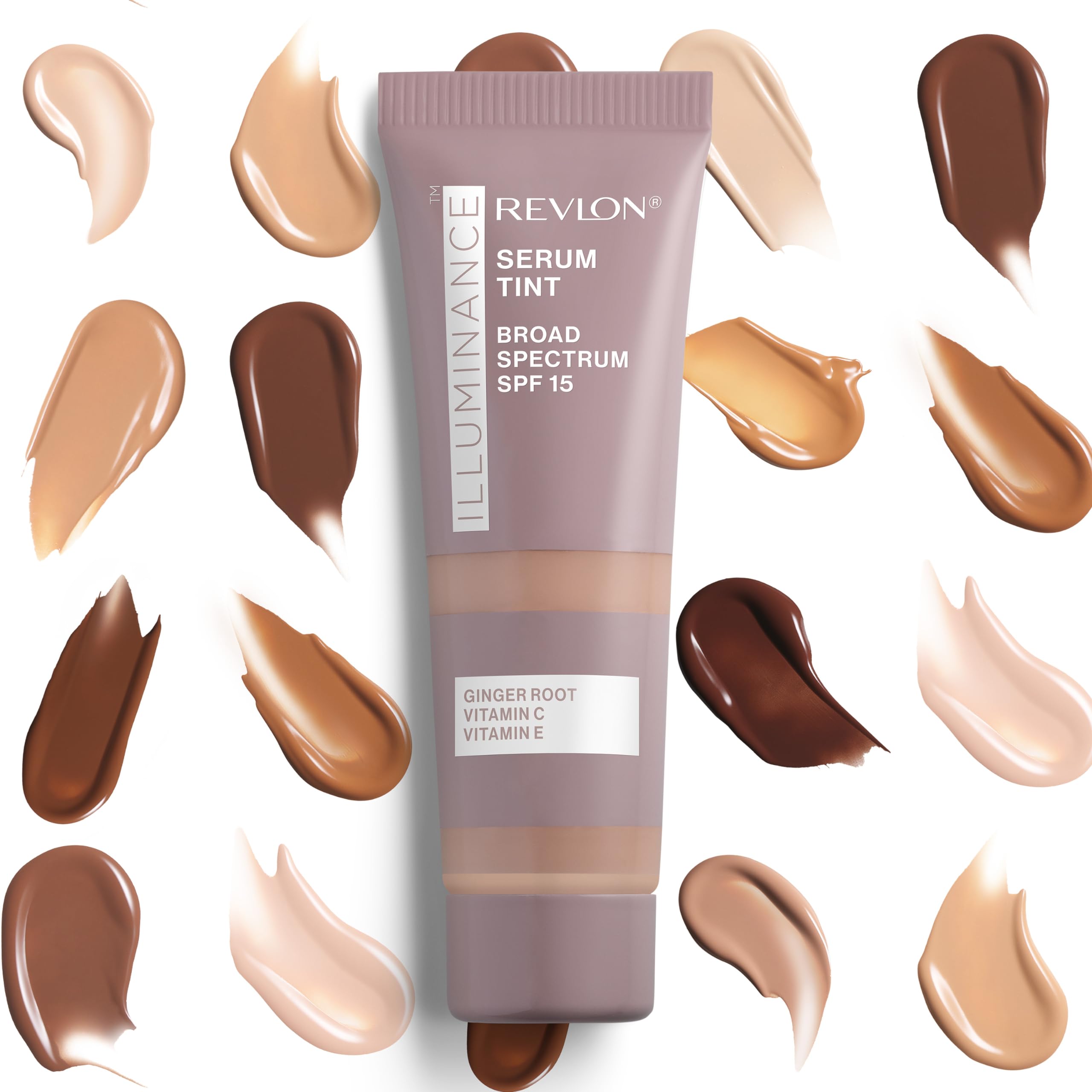 REVLON Illuminance Serum Tinte acabado satinado que se funde con la piel.