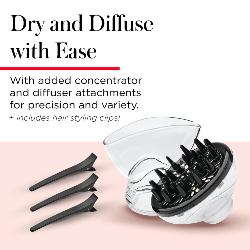 REVLON Infrared Hair Dryer with ceramic coating reduces heat damage during styling
