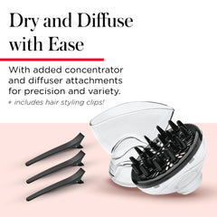 REVLON Infrared Hair Dryer with ceramic coating reduces heat damage during styling