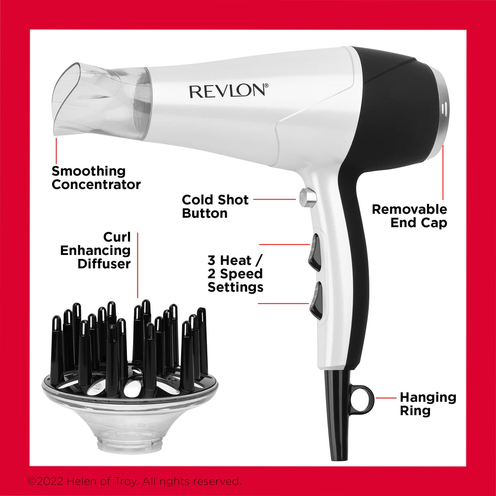 REVLON infrared hair dryer concentrator attachment directs airflow for precise drying.
